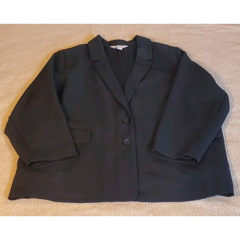 Old Navy Women's Black Jacket Blazer NWT 2XL Unlined Shoulder Pads Formal